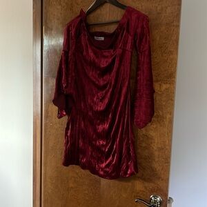 Jasmine: Sexy Red Velvet Dress Size Large